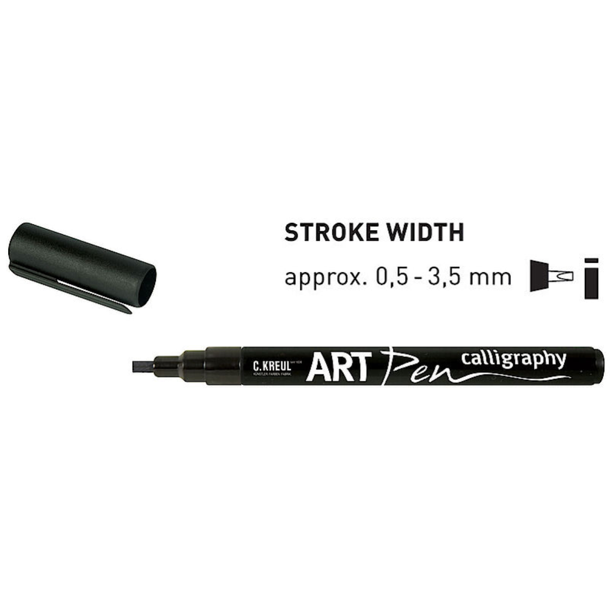 PENNARELLO 479-71 ARTPEN BRUSH NERO PUNTA A TAGLIO KREUL