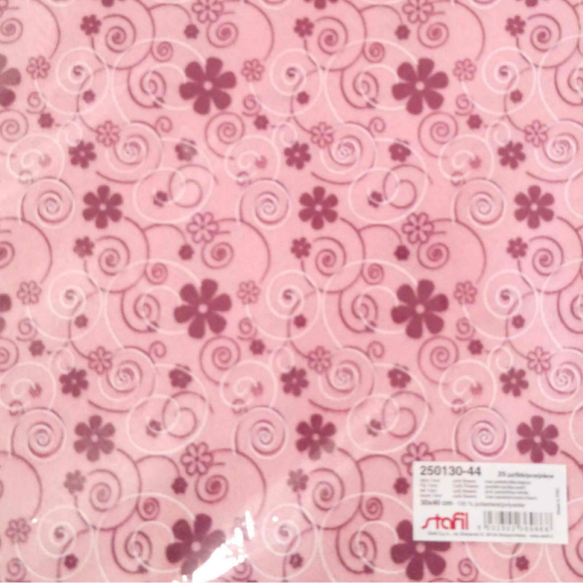 PANNOLENCI 250130-44 DECORATO CM.30*40 MM.1 ROSA FIORI