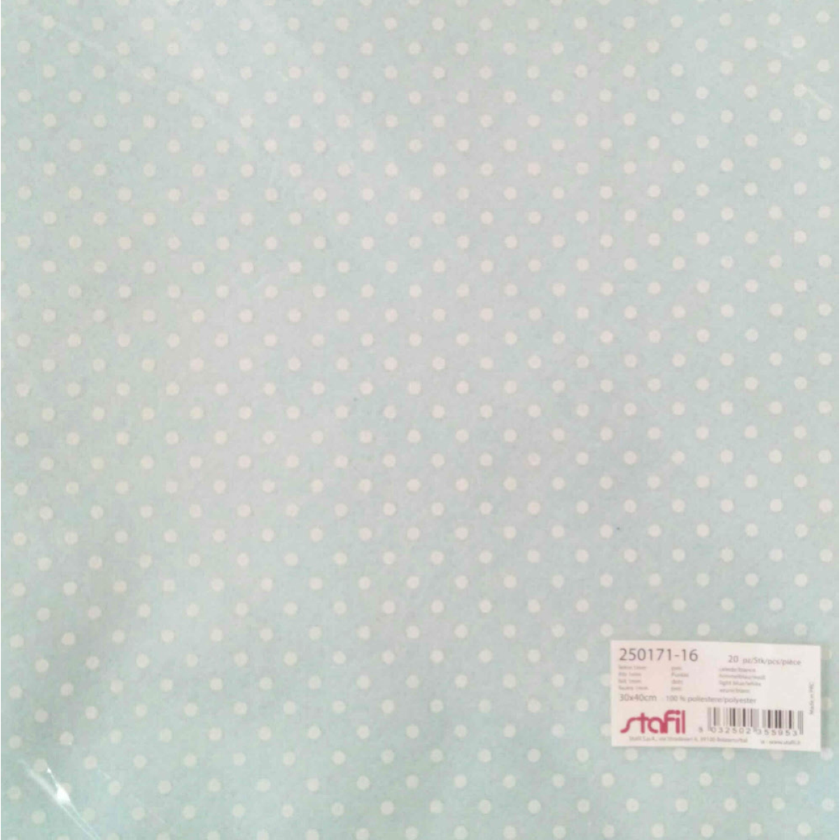 PANNOLENCI 250171-16 DECORATO CM.30*40 MM.1 AZZURRO POIS