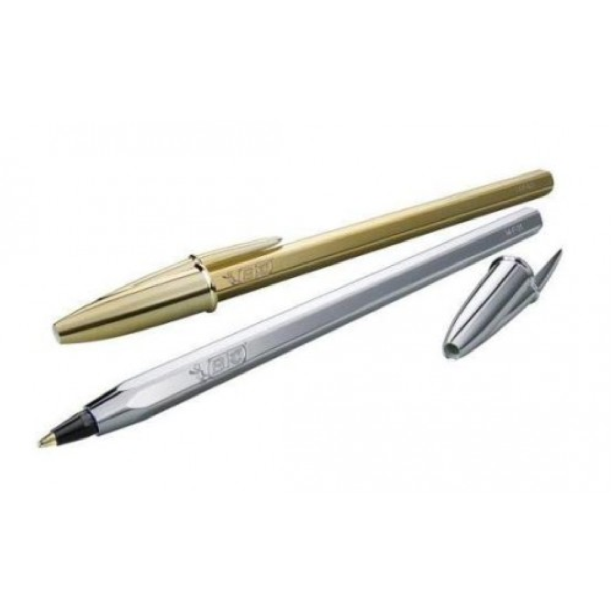 PENNA BIC CRISTAL SHINE ARGENTO NERA
