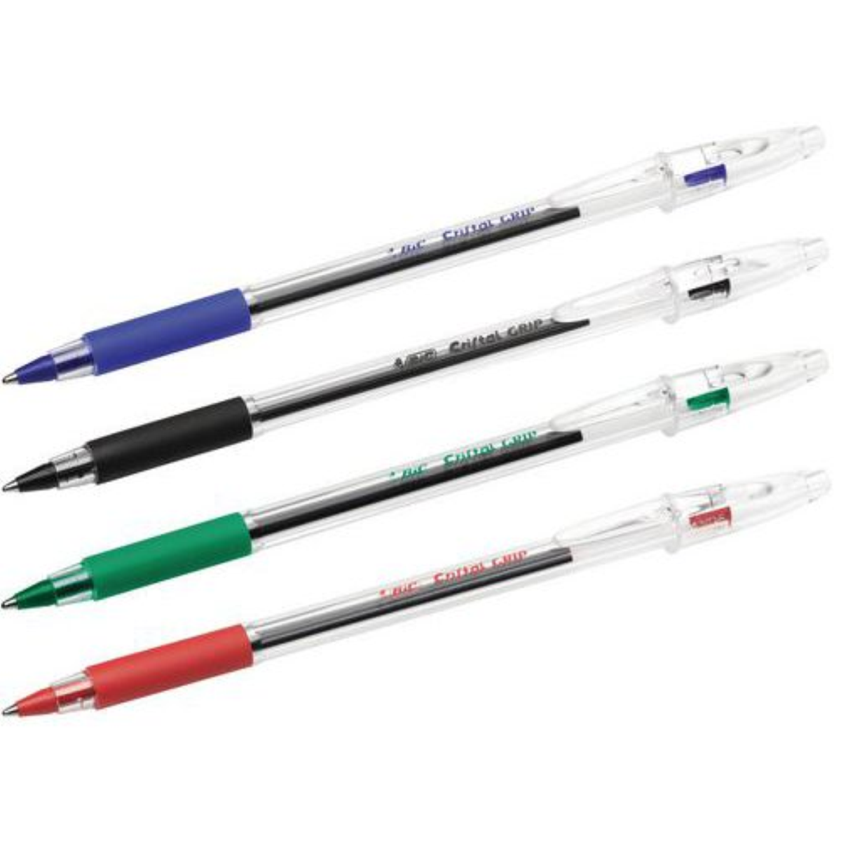 PENNA BIC CRISTAL GRIP C/TAPPO ROSSA
