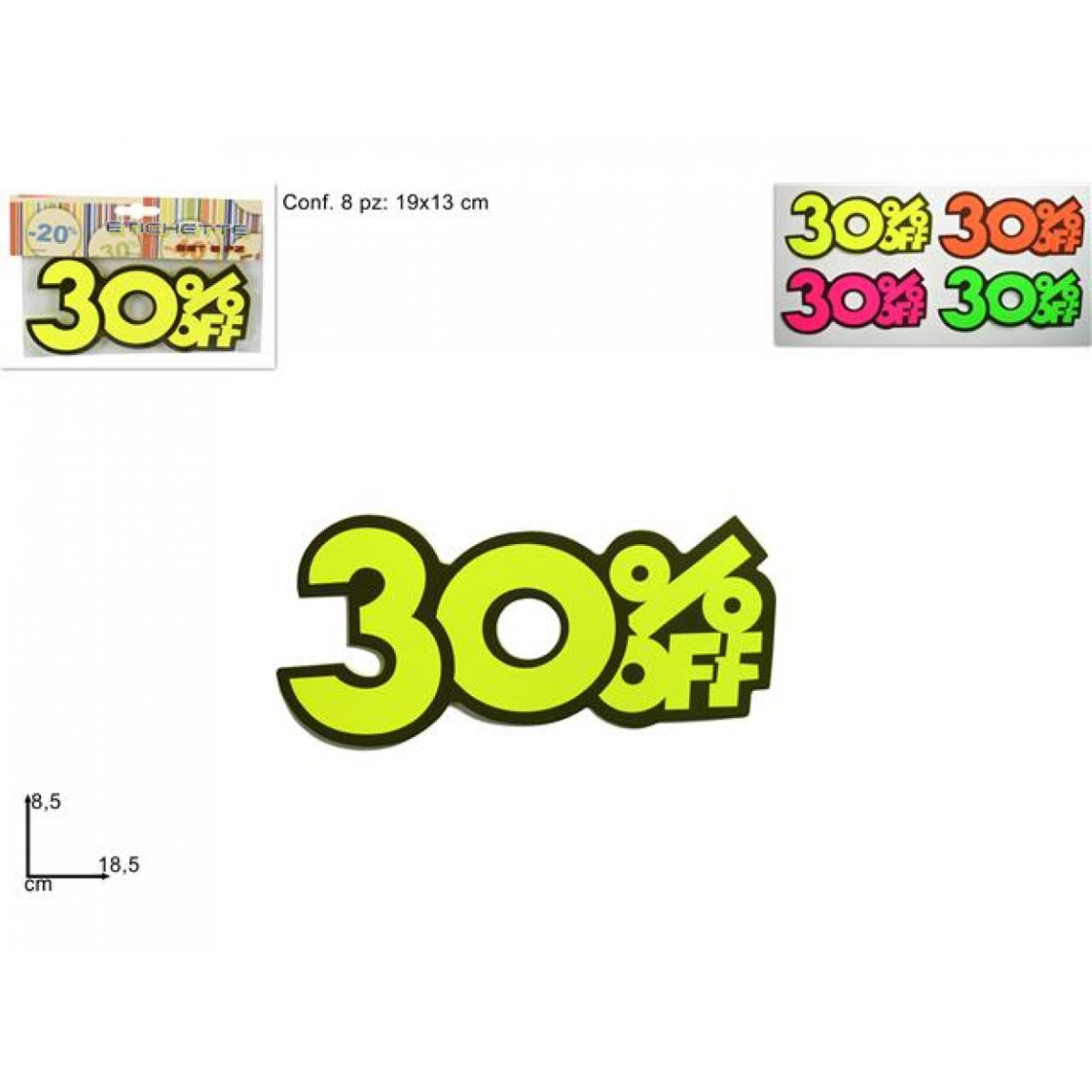 ETICHETTA CARTONCINO 30%OFF SET 8PZ 361917