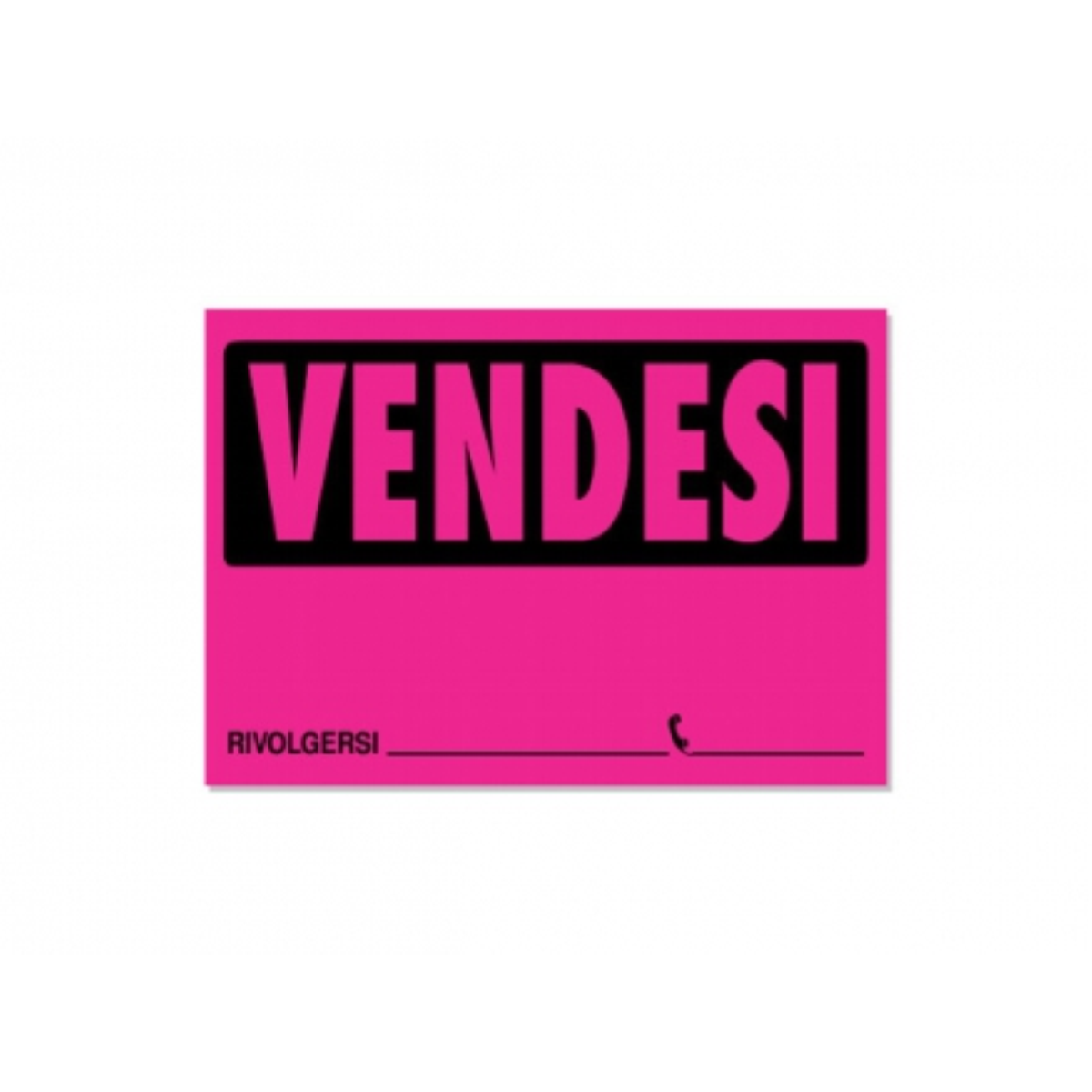 CARTELLO VENDESI CM. 23 X 33 IN CARTONCINO