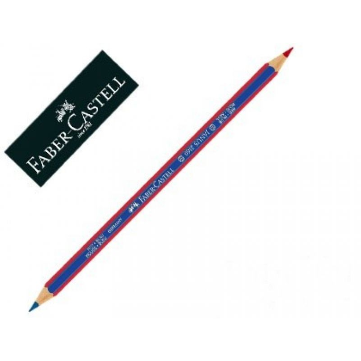 Sola matita CM17 bicolore rossa-blu con mina in grafite con aggiunta di  cera. Perfetta per