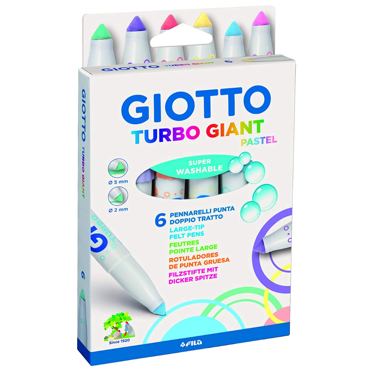 PENNARELLI GIOTTO TURBO GIANT PASTEL 6 COLORI