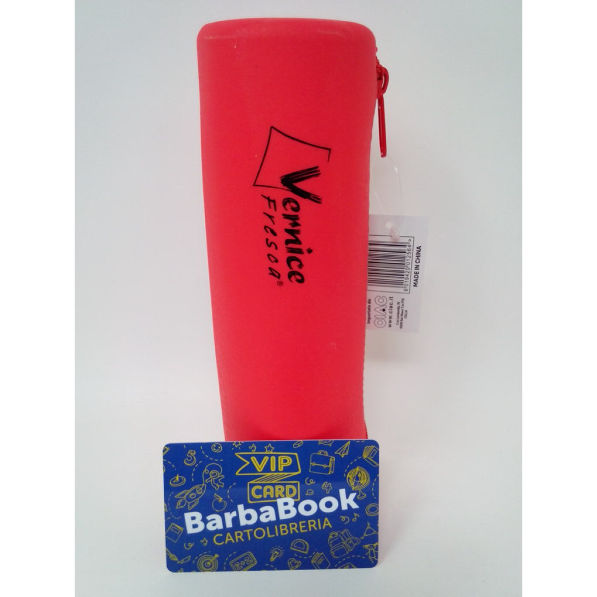 ASTUCCIO IN SILICONE TONDO ROSSO CM.20*6*6 VERNICE FRESCA ART.6574