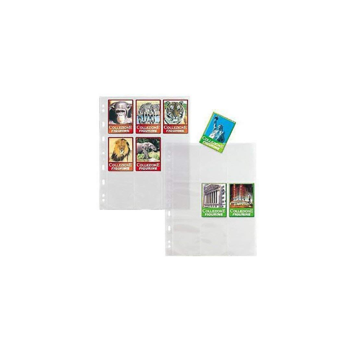 BUSTA FORATA PORTA FIGURINE 9 POSIZIONI SEI 662505