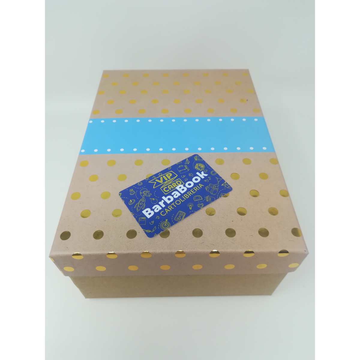 SCATOLA REGALO CARTOMANIA BY SEVEN POIS DORATI CM. 26 X 19 X 11 ART.9D300