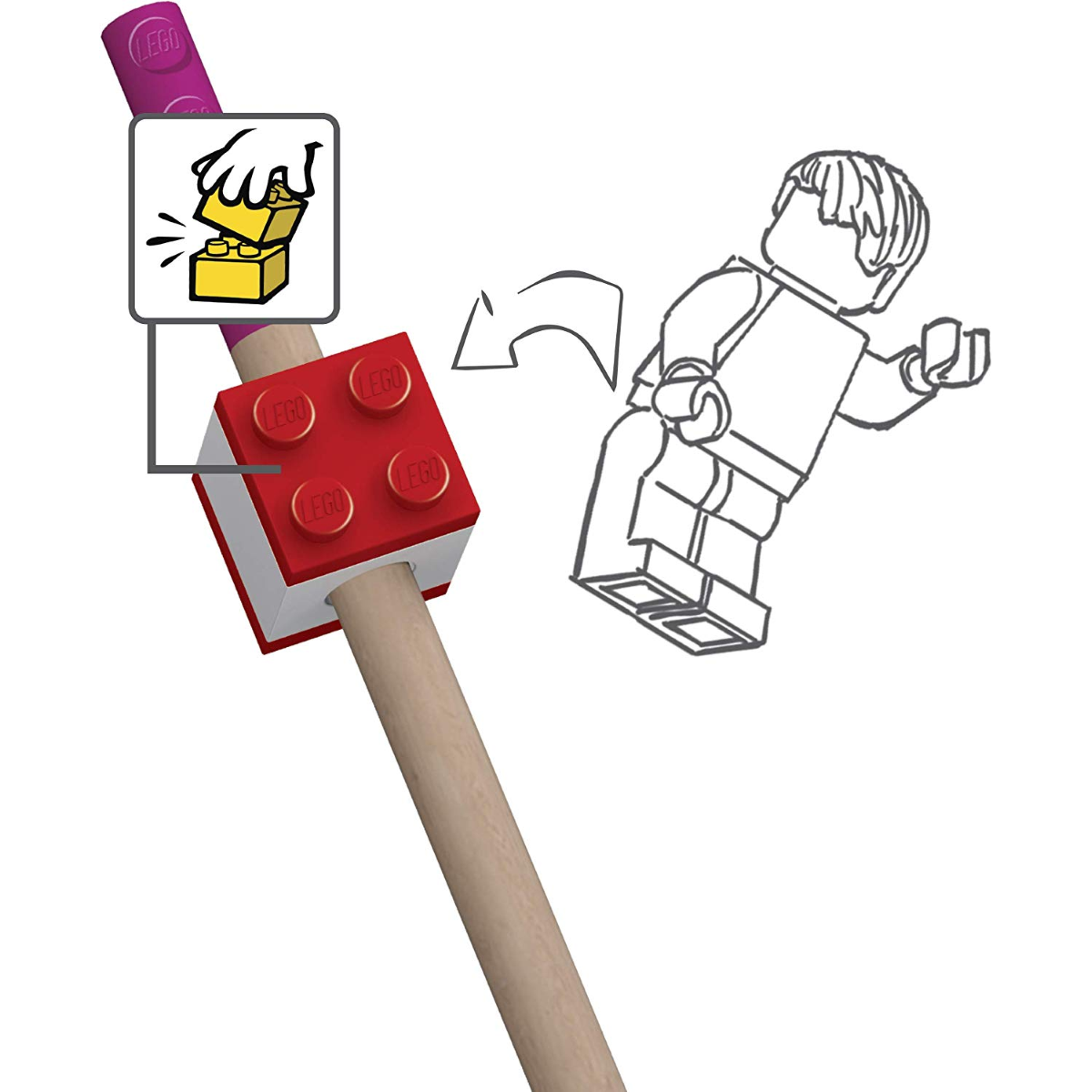 SET 12 MATITE + TOPPERS NEW BRICK LEGO ART.52064