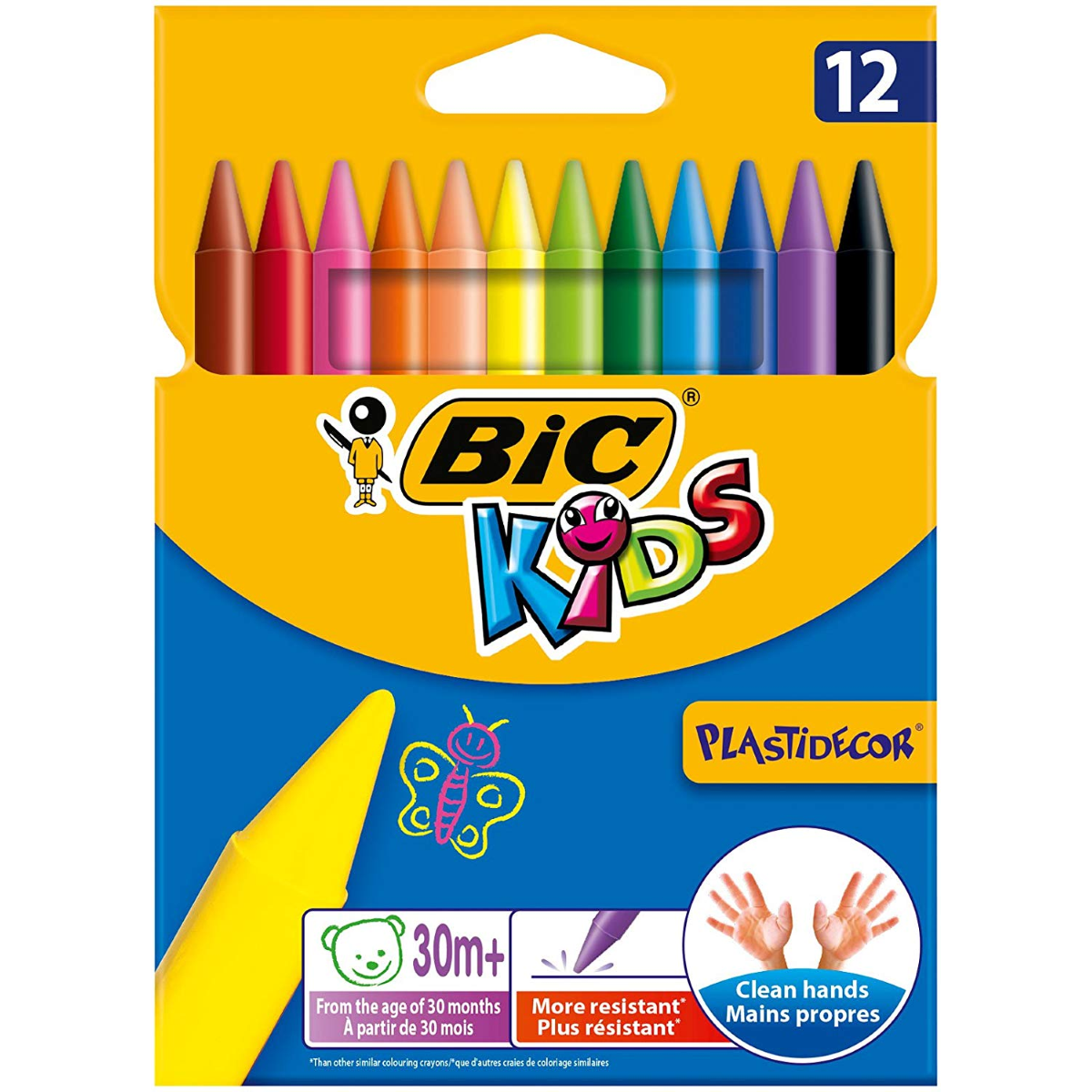 PASTELLI A CERA 12 COLORI BIC PLASTIDECOR