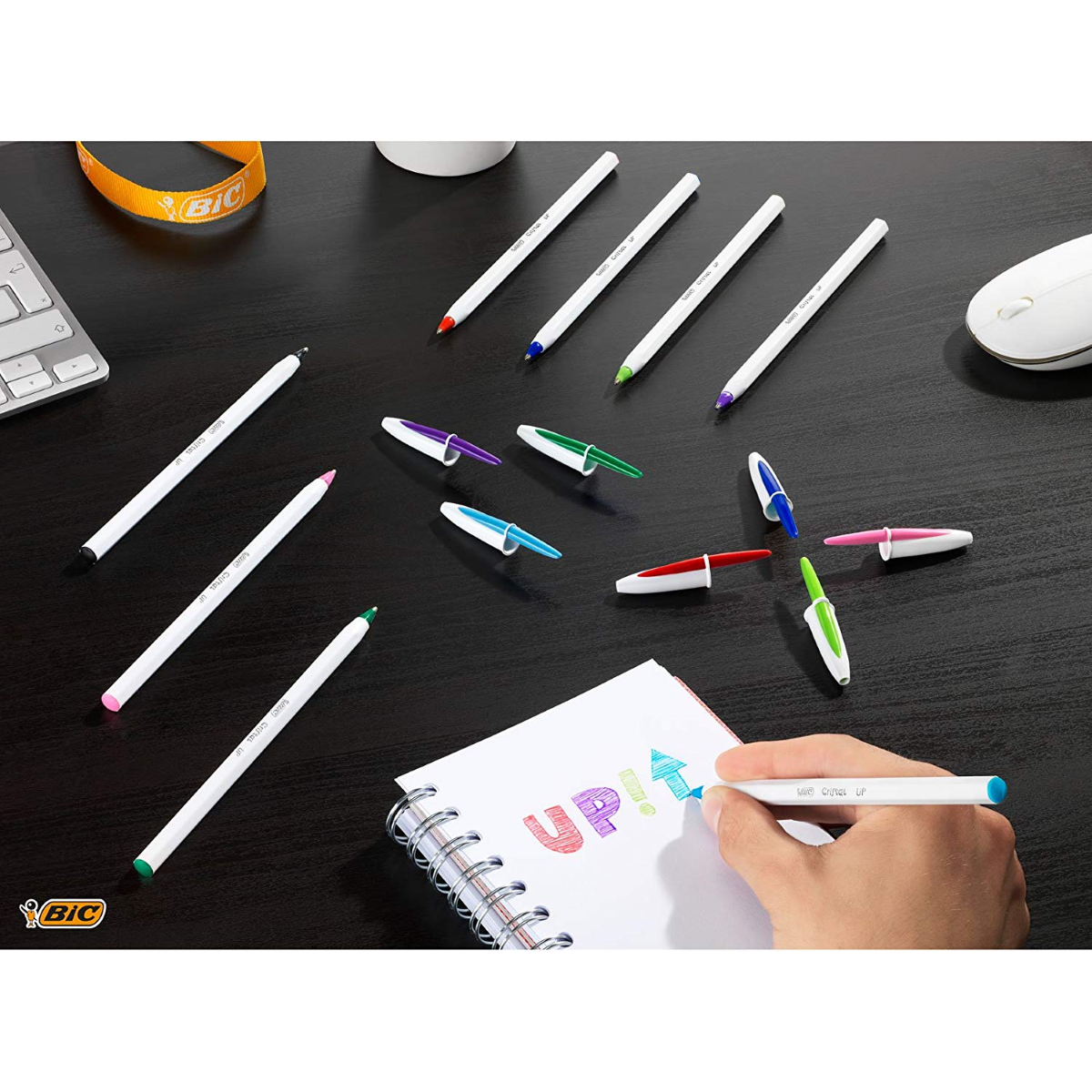 PENNA BIC CRISTAL UP BICOLOR MM.1,2 FUN CON TAPPO