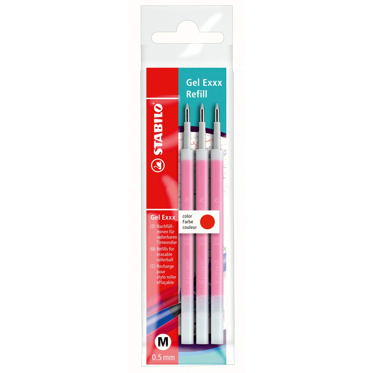 RICARICA STABILO GEL EXXX 0,5 COLORE ROSSO