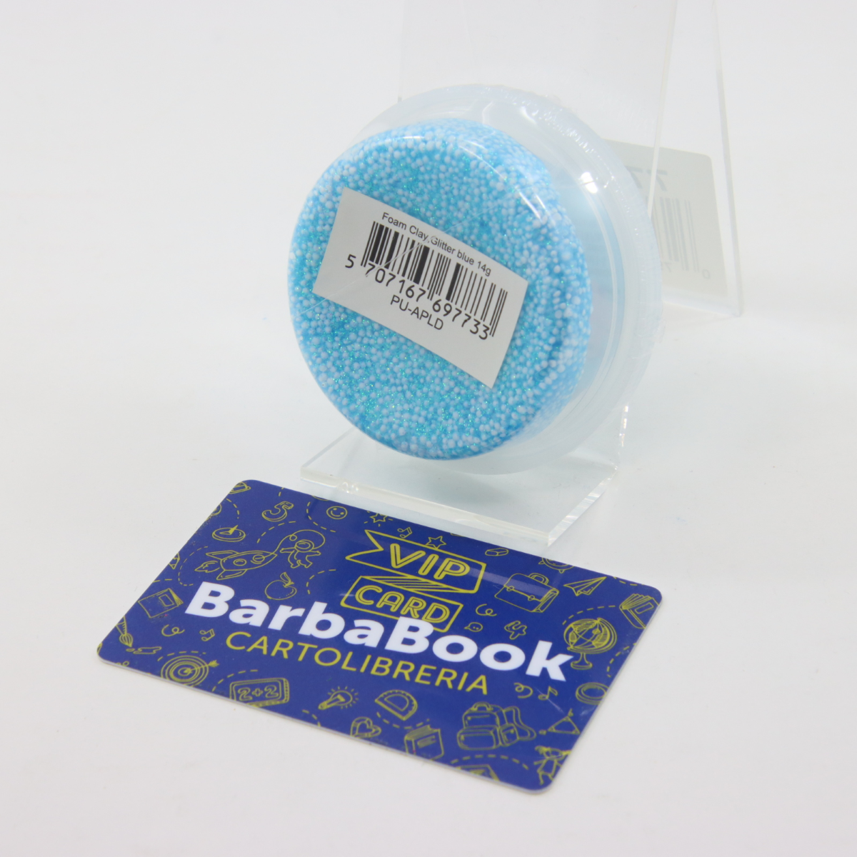 FOAM CLAY BARATTOLO GR.14 GLITTER COLORE BLU