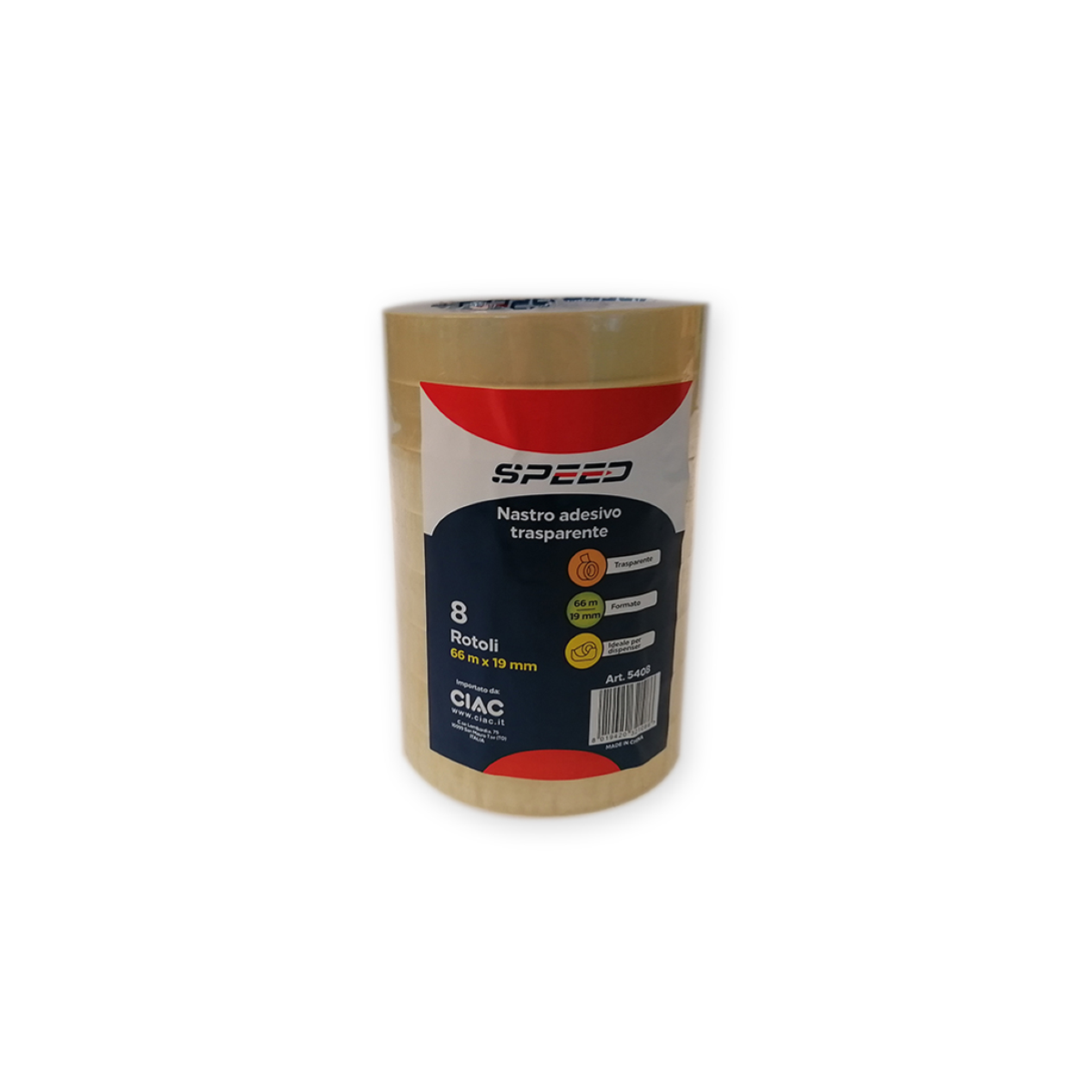 NASTRO ADESIVO TRASPARENTE MM. 19 X 66 MT. CIAC