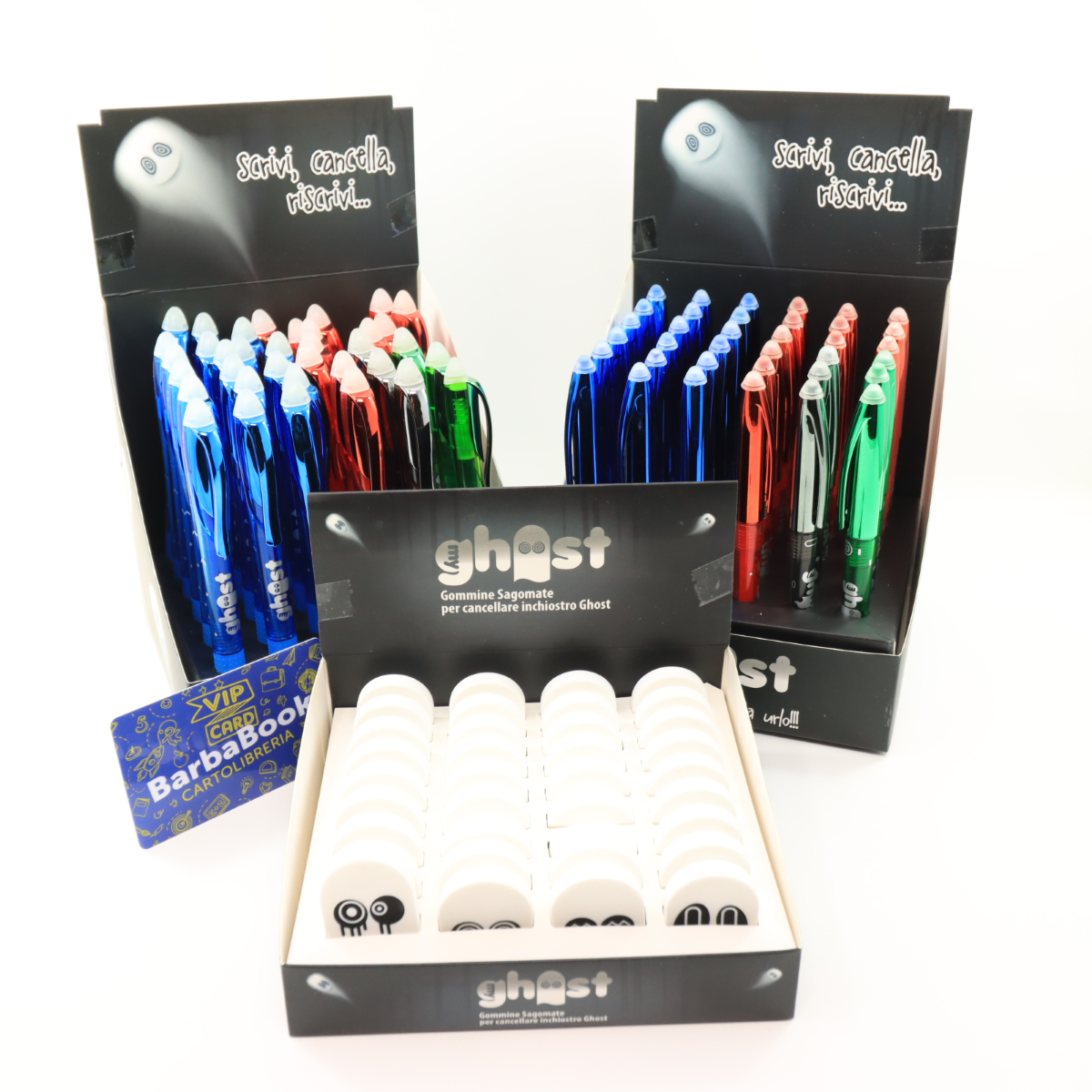 PENNA CANCELLABILE GHOST CON TAPPO COLORE NERO