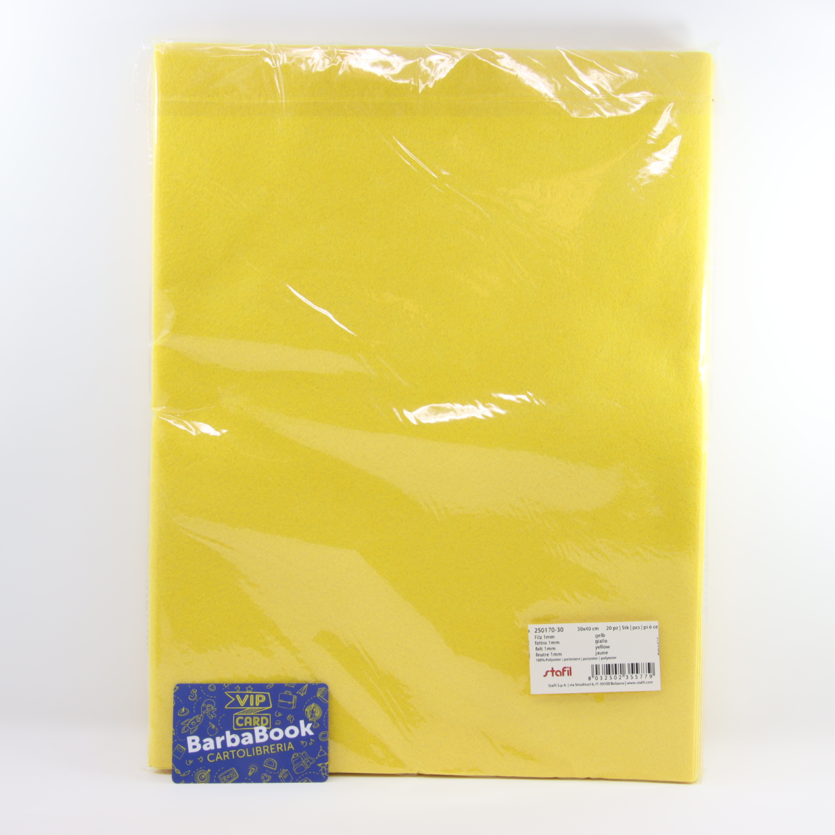 PANNOLENCI 250170-30 CM.30*40 MM.1 GIALLO