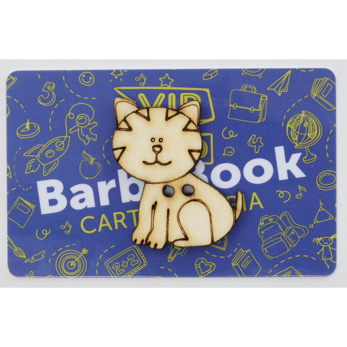 SAGOMA BOTTONE LEGNO MM. 40 X 32 X 3 GATTO
