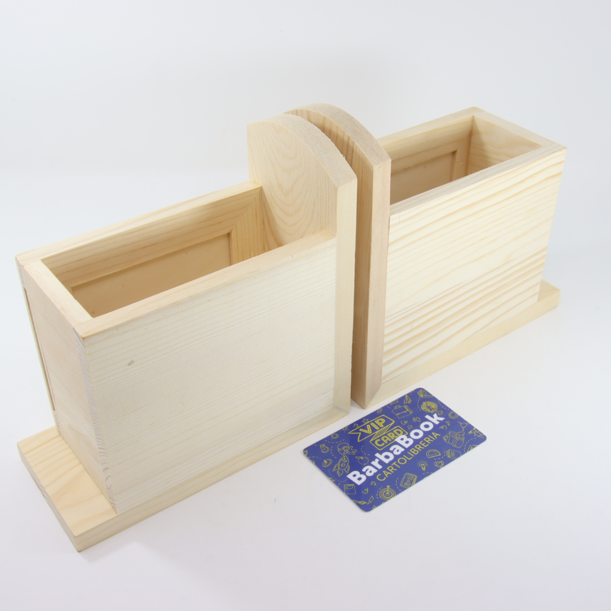 COPPIA REGGI LIBRI IN LEGNO CON PORTA FOTO ART. 8630-49