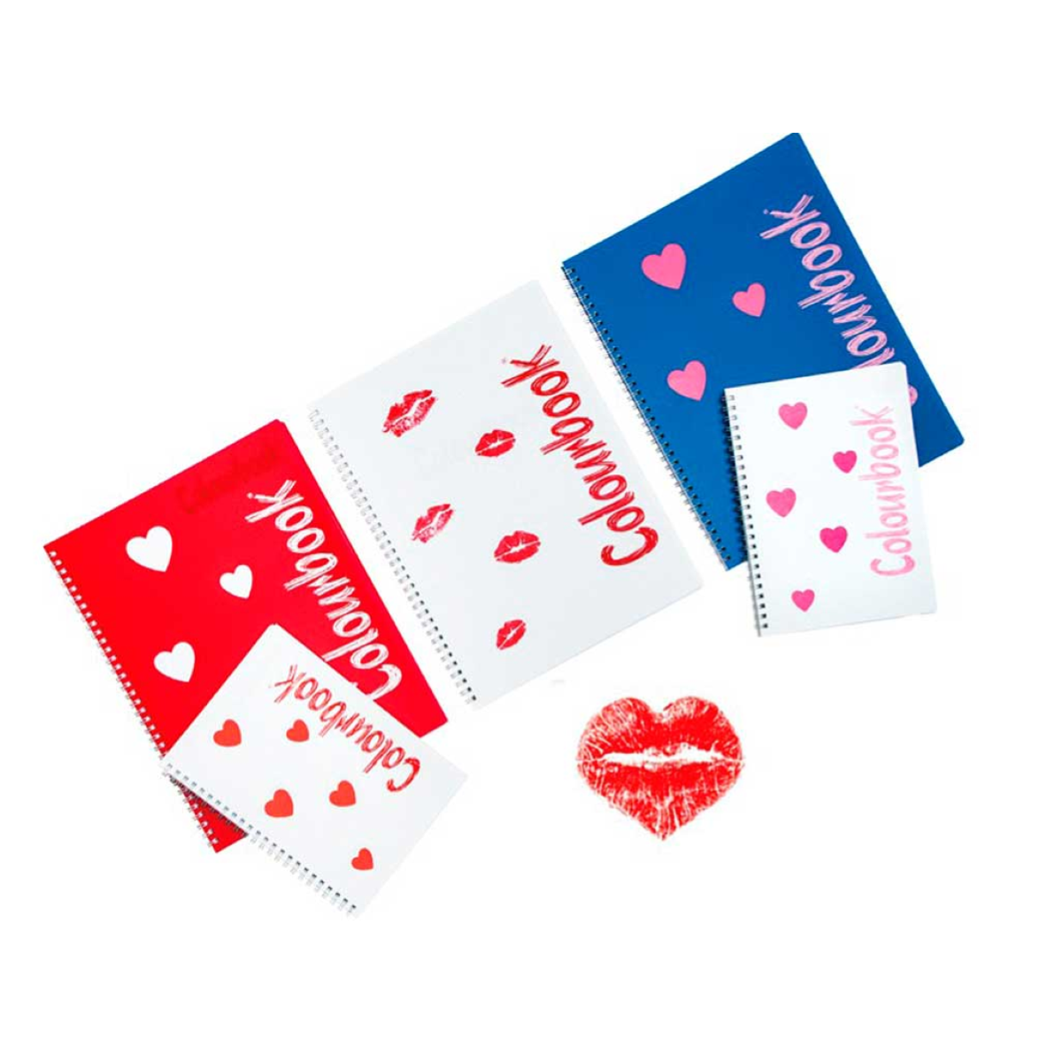 QUADERNO SPIRALATO A5 COLOURBOOK HEART LIPS RIG. 5M (QUADRETTI 5 MM.)