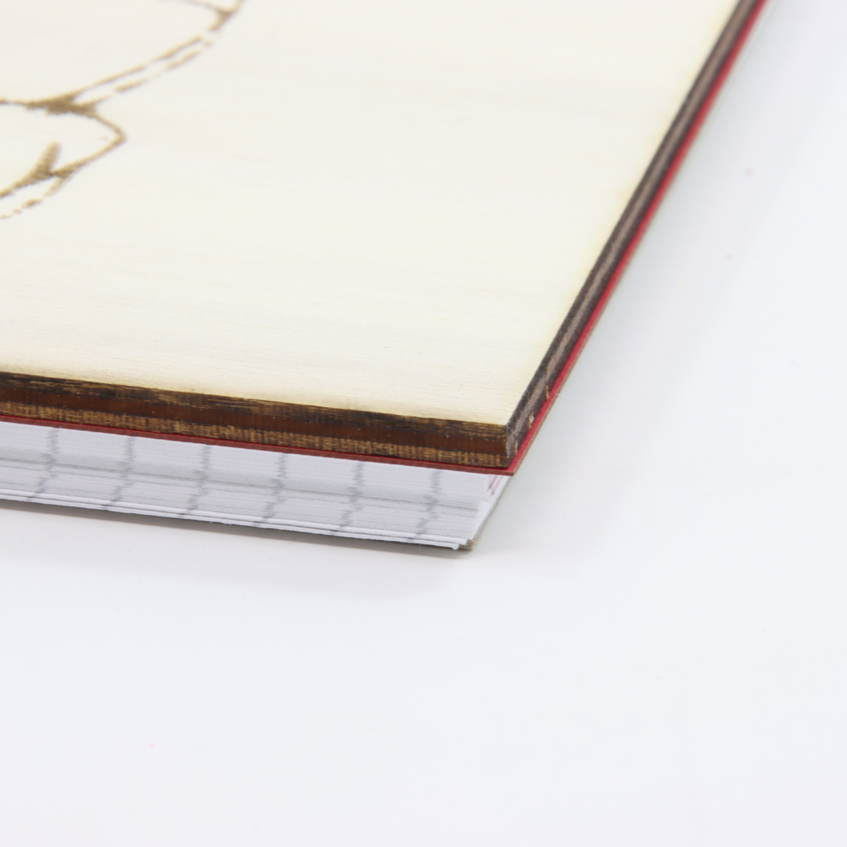 QUADERNO SPIRALATO CON COPERTINA LEGNO A5 RIG. BIANCO GATTI SUL DIVANO