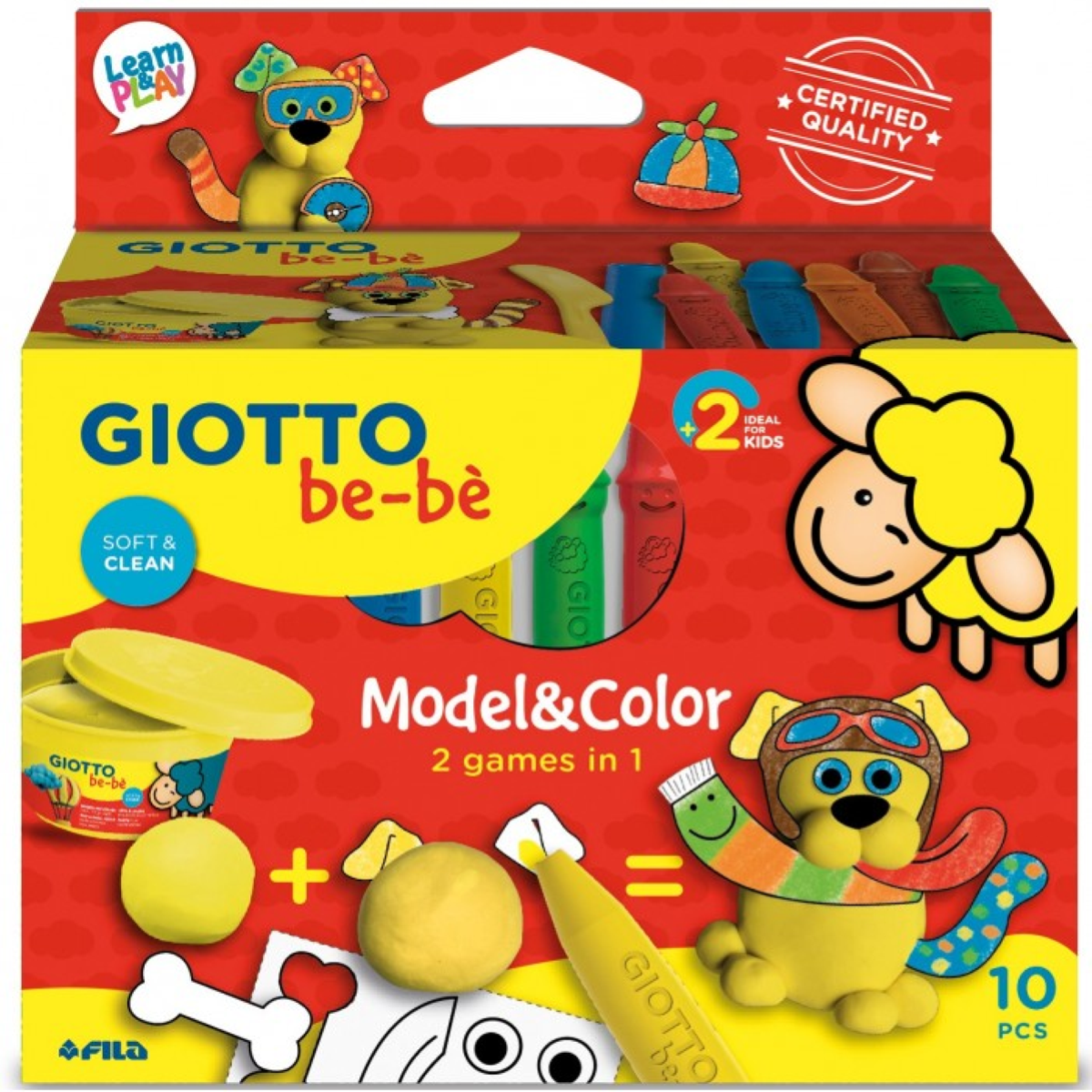 SET MODEL & COLOR 2 GIOCHI IN 1 GIOTTO BE-BE' FILA CANE