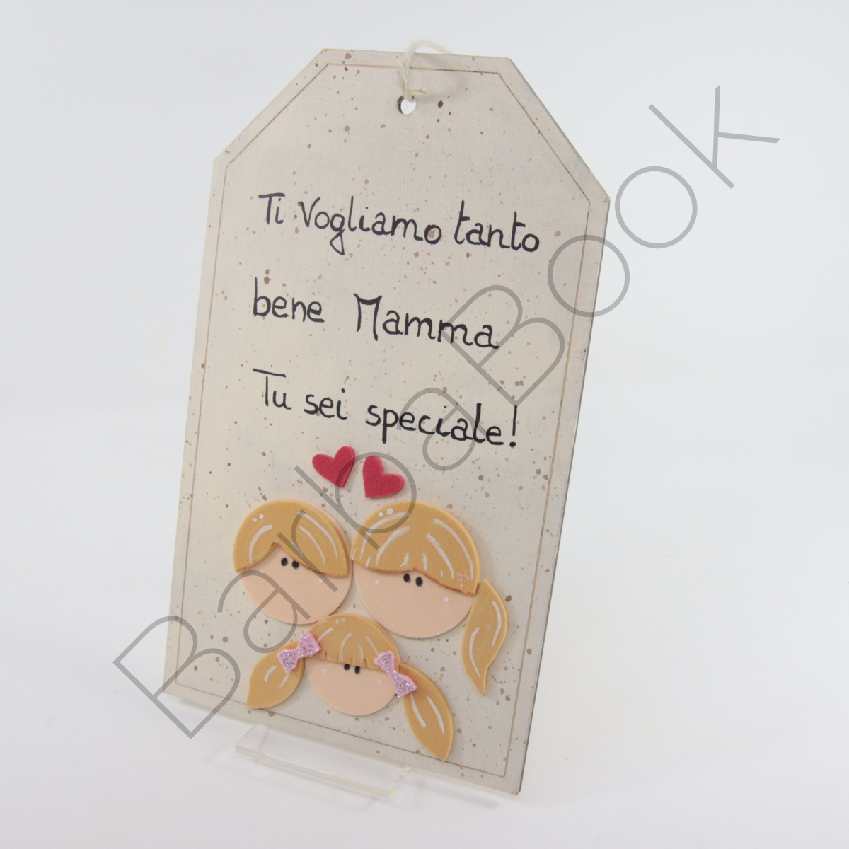 TARGHETTA FESTA DELLA MAMMA CON GESSETTO COLORATO VAR. 04