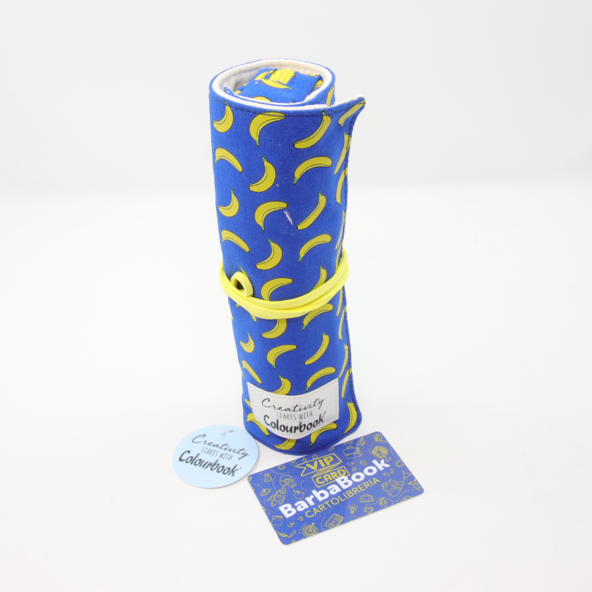 ROTOLO PORTAPENNE CREATIVITY BLU FANTASIA BANANE