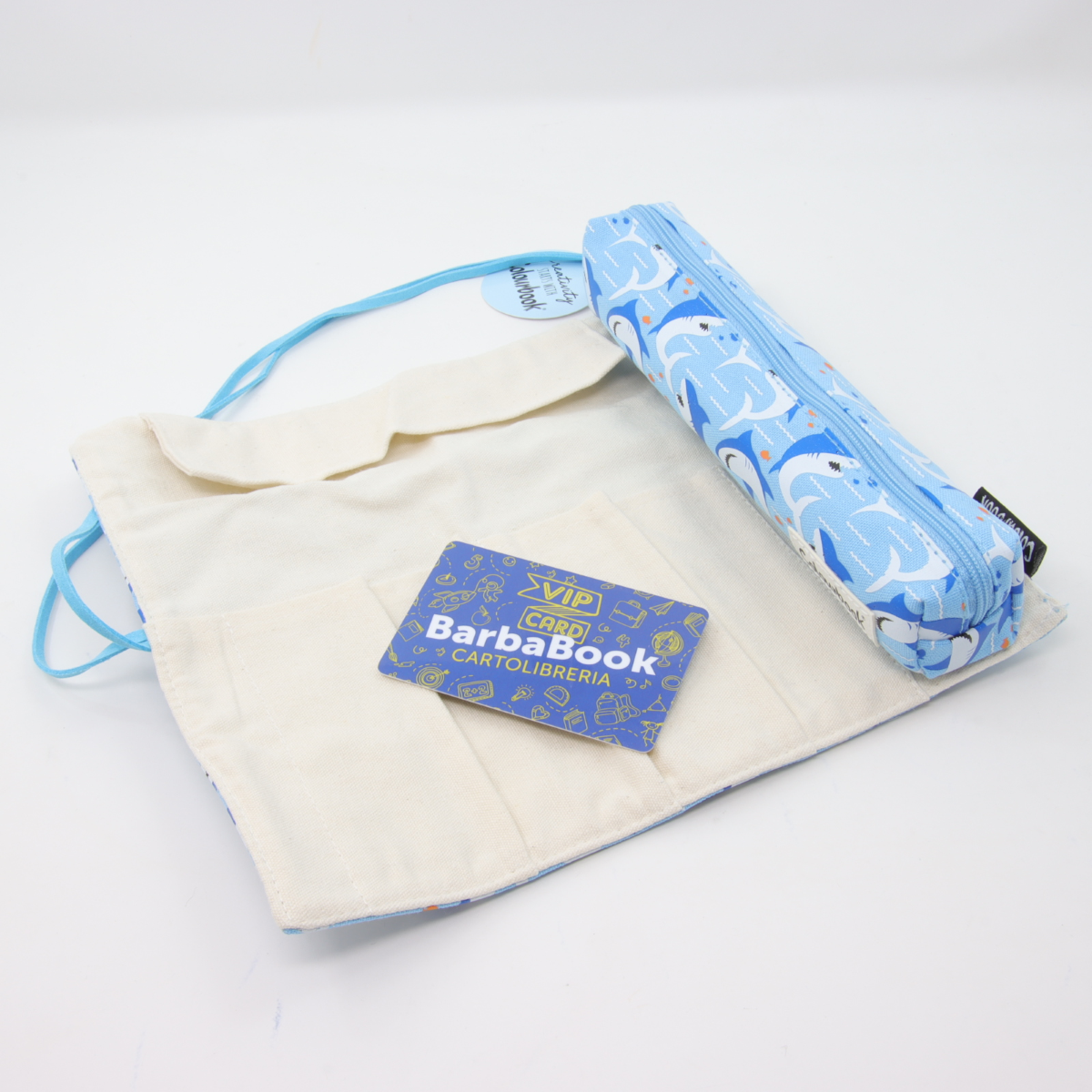 ROTOLO PORTAPENNE CREATIVITY AZZURRO FANTASIA SQUALI