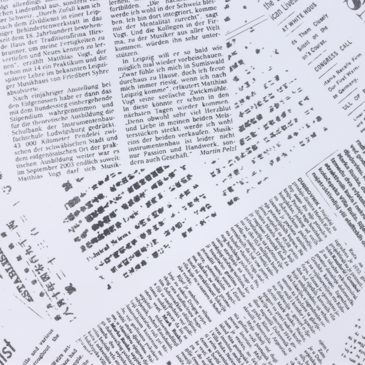 MOOSGUMMI CM. 40 X 60 GIORNALE BIANCO