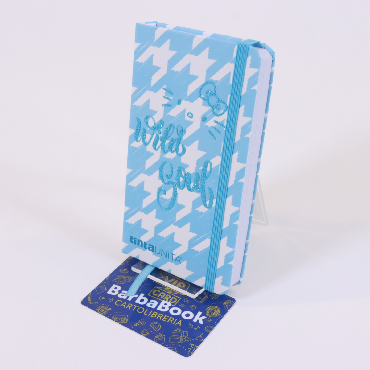 NOTES TACCUINO PAGINE BIANCHE CON ELASTICO TINTA UNITA HELLO KITTY AZZURRO