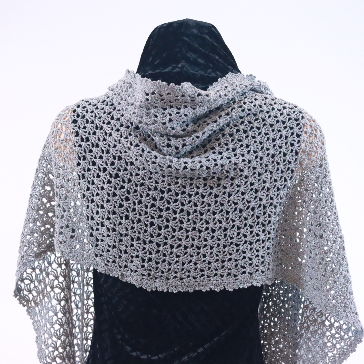 STOLA UNCINETTO COTONE GRIGIO BY SANDRA