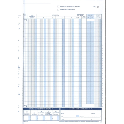 REGISTRO CORRISPETTIVI DU168512C00 2 COPIE 12 MESI
