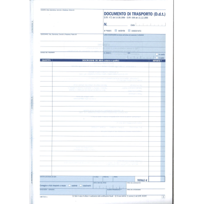 BLOCCO DDT A4 DU1687CD200 DATA UFFICIO 2 COPIE