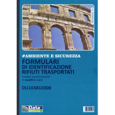BLOCCO FORMULARI DI IDENTIFICAZIONE RIFIUTI TRASPORTATI DU16581030F 4 COPIE