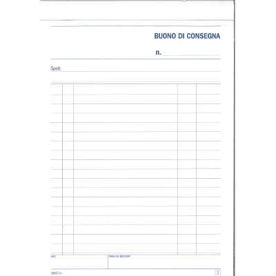 BLOCCO BUONI DI CONSEGNA A5 DU164570000 2 COPIE DATA UFFICIO