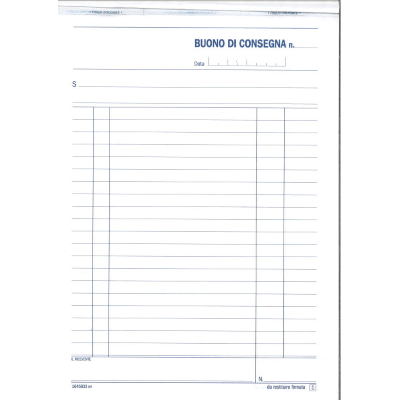 BLOCCO BUONI DI CONSEGNA A5 DU164583300 3 COPIE DATA UFFICIO