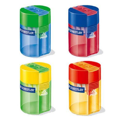TEMPERAMATITE 2 FORI CON CONTENITORE STAEDTLER 512 006 PLASTICA