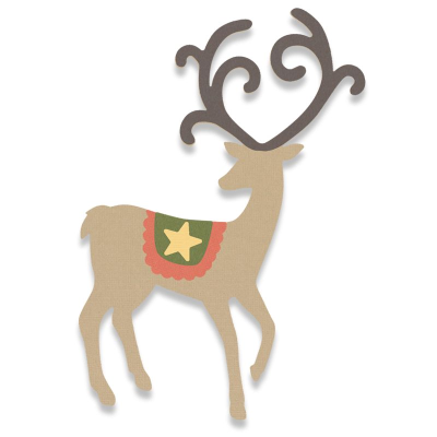 FUSTELLA SIZZIX 662867 RENNA REINDEER BIGZ