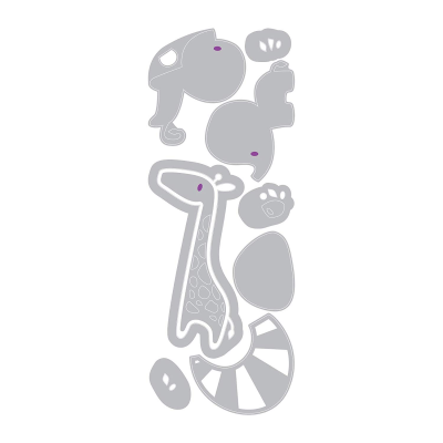 FUSTELLA SIZZIX 663580 CUCCIOLI DELLA GIUNGLA THINLITS