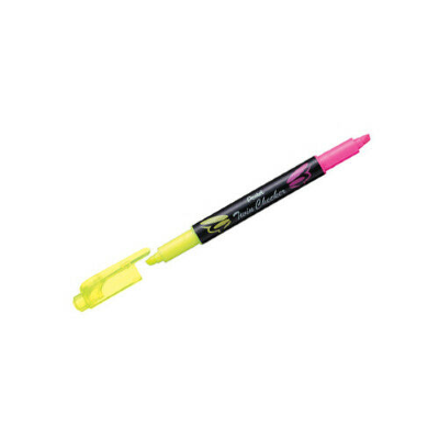 EVIDENZIATORE PENTEL TWIN CHECKER DOPPIA PUNTA SLW8-GP GIALLO/ROSA