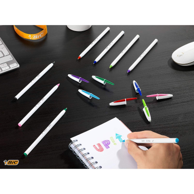PENNA BIC CRISTAL UP BICOLOR MM.1,2 FUN CON TAPPO