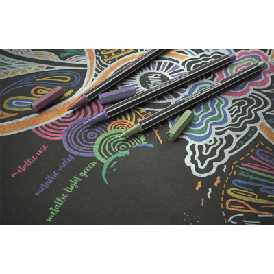 PENNA STABILO PEN METALLIC 68/805 COLORE ARGENTO