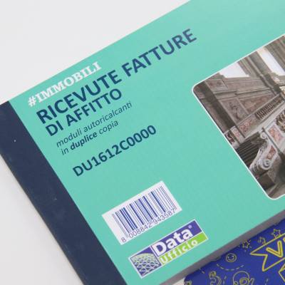 BLOCCHETTO RICEVUTE DI AFFITTO DU1612C0000 2 COPIE