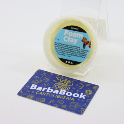 FOAM CLAY BARATTOLO GR.14 METALLIC COLORE GIALLO