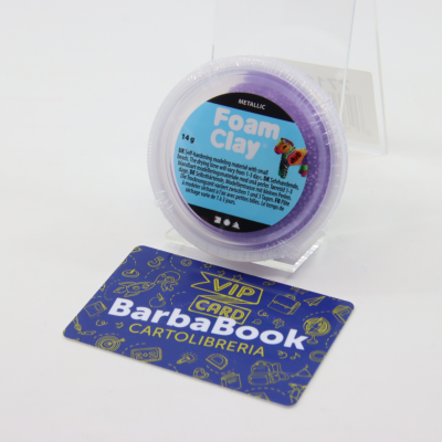 FOAM CLAY BARATTOLO GR.14 METALLIC COLORE VIOLA