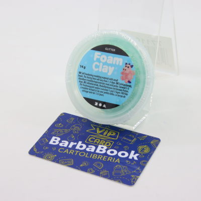FOAM CLAY BARATTOLO GR.14 GLITTER COLORE VERDE