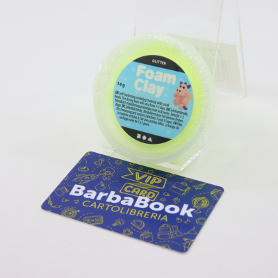 FOAM CLAY BARATTOLO GR.14 GLITTER COLORE GIALLO