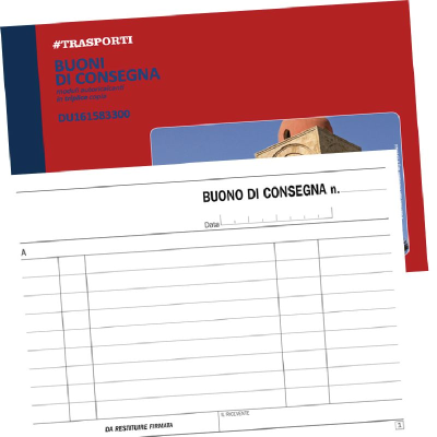 BLOCCO BUONI DI CONSEGNA DU161583300 TRIPLICE COPIA DATA UFFICIO