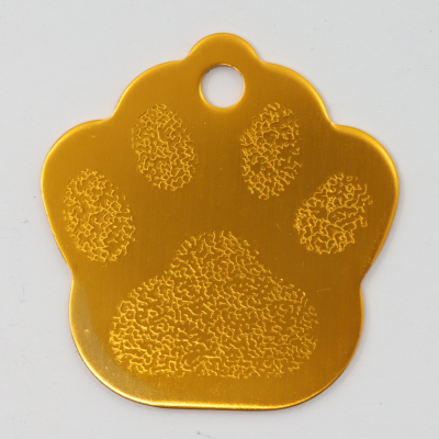 MEDAGLIETTA ZAMPA PER ANIMALI DOMESTICI ORO + ANELLO MM.25