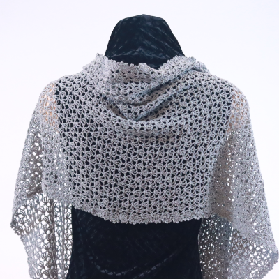 STOLA UNCINETTO COTONE GRIGIO BY SANDRA